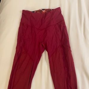 Burgundy lululemon leggings